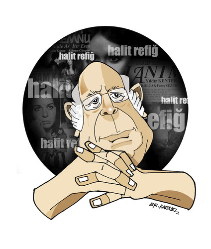 Cartoon: HALIT REFIG PORTRAIT (medium) by donquichotte tagged hrefig