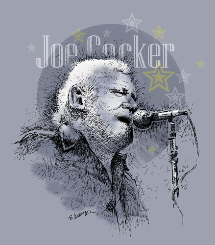 Cartoon: JOE COCKER (medium) by donquichotte tagged joe