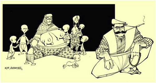 Cartoon: TURKISH FAMILY (medium) by donquichotte tagged family