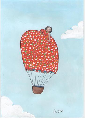 Cartoon: Ballon woman (medium) by claude292 tagged ballon