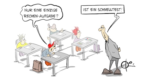 Cartoon: 20210223-Schnelltest (medium) by Marcus Gottfried tagged schnelltest,schnelltest
