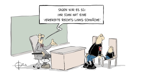 Cartoon: 20210701-RechtsLinksSchwaeche (medium) by Marcus Gottfried tagged nazi,rechts,afd,kleidung,links,gesinnungswechsel,gesinnung,erziehung,vater,mutter,eltern,lehrer,sprechstunde,elternsprechtag,schule,verständnis,nazi,rechts,afd,kleidung,links,gesinnungswechsel,gesinnung,erziehung,vater,mutter,eltern,lehrer,sprechstunde,elternsprechtag,schule,verständnis