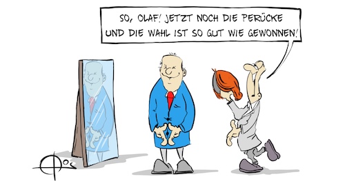 Cartoon: 20210831-Peruecke (medium) by Marcus Gottfried tagged scholz,olaf,merkel,bundestagswahl,kopie,nachahmen,scholz,olaf,merkel,bundestagswahl,kopie,nachahmen