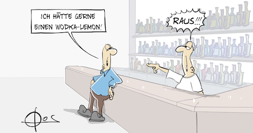 Cartoon: 20220302-WodkaLemon (medium) by Marcus Gottfried tagged ukraine,russland,ablehnung,krieg,getränk,wodka,lemon,ukraine,russland,ablehnung,krieg,getränk,wodka,lemon
