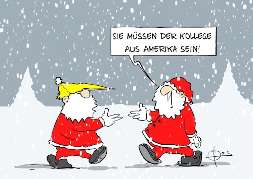 Cartoon: 20251208-KollegeAusAmerika (medium) by Marcus Gottfried tagged amerika,nikolaus,weihnachtsmann,mütze,trump,erkennen,haare,aussehen,amerika,nikolaus,weihnachtsmann,mütze,trump,erkennen,haare,aussehen