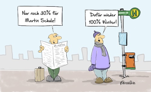 Cartoon: 30zu100 (medium) by Marcus Gottfried tagged martin,schulz,spd,landtagswahl,regierung,bundesregierung,bundestagswahl,koalition,ergebnis,höhenflug,landung,hundert,prozent,dreißig,wetter,klima,frühling,winter,kälte,wintereinbruch,frieren,freude,marcus,gottfried,cartoon,karikatur,martin,schulz,spd,landtagswahl,regierung,bundesregierung,bundestagswahl,koalition,ergebnis,höhenflug,landung,hundert,prozent,dreißig,wetter,klima,frühling,winter,kälte,wintereinbruch,frieren,freude,marcus,gottfried,cartoon,karikatur