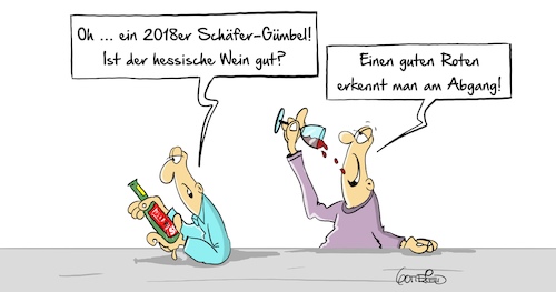 Cartoon: Abgang (medium) by Marcus Gottfried tagged schäfer,gümbel,spd,hessen,wahl,regierung,wein,abgang,bewertung,rücktritt,marcus,gottfried,schäfer,gümbel,spd,hessen,wahl,regierung,wein,abgang,bewertung,rücktritt,marcus,gottfried