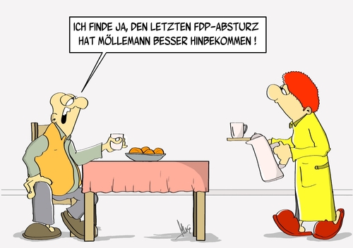 Cartoon: Absturz (medium) by Marcus Gottfried tagged mann,frau,ehepaar,kaffee,kaffeetisch,kaffeetrinken,wahl,bundestagswahl,merkel,steinbrück,rösler,fdp,absturz,möllemann,suizid,selbstmord,fallschirm,wahlniederlage,bundestag,inszenierung,mann,frau,ehepaar,kaffee,kaffeetisch,kaffeetrinken,wahl,bundestagswahl,steinbrück,rösler,fdp,absturz,möllemann,suizid,selbstmord,fallschirm,wahlniederlage,bundestag,inszenierung