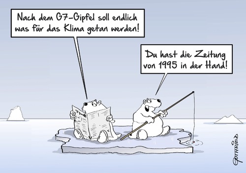 Cartoon: alte Zeitung (medium) by Marcus Gottfried tagged zeitung,nachrichten,klima,g7,klimakonferenz,umwelt,abkommen,eis,eisbär,wiederholung,veränderung,hoffnung,marcus,gottfried,cartoon,karikatur,zeitung,nachrichten,klima,g7,klimakonferenz,umwelt,abkommen,eis,eisbär,wiederholung,veränderung,hoffnung,marcus,gottfried,cartoon,karikatur