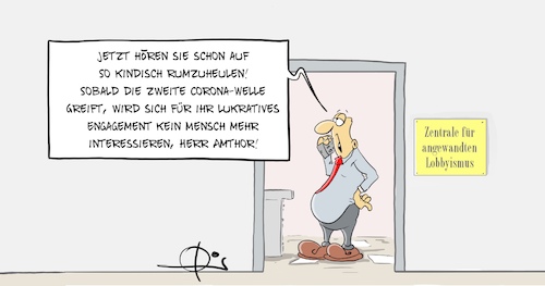 Cartoon: AmthorApp (medium) by Marcus Gottfried tagged amthor,lobby,lobbyisten,amthor,lobby,lobbyisten