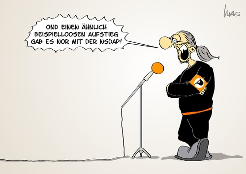 Cartoon: Aufstieg (medium) by Marcus Gottfried tagged aufstieg,piraten,parteispitze,partei,berlin,zitat,martin,delius,rassismus,debatte,rücktritt,kandidatur
