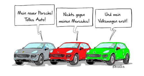 Cartoon: Autokartell (medium) by Marcus Gottfried tagged aizokartell,automobilindustrie,auto,deutschland,mercedes,porsche,volkswagen,kartell,absprache,preise,preisabsprache,betrug,fahrzeit,zulieferer,zulieferfirmen,diesel,manipulation,gewinn,freude,marcus,gottfried,cartoon,karikatur,aizokartell,automobilindustrie,auto,deutschland,mercedes,porsche,volkswagen,kartell,absprache,preise,preisabsprache,betrug,fahrzeit,zulieferer,zulieferfirmen,diesel,manipulation,gewinn,freude,marcus,gottfried,cartoon,karikatur