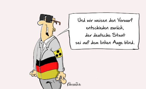 Cartoon: Blind (medium) by Marcus Gottfried tagged hamburg,g20,widerstand,protest,rechts,links,blind,augen,brille,sehen,radikal,gewalt,linker,block,rechter,gipfel,protestcamp,polizei,innenminister,freunde,marcus,gottfried,cartoon,karikatur,hamburg,g20,widerstand,protest,rechts,links,blind,augen,brille,sehen,radikal,gewalt,linker,block,rechter,gipfel,protestcamp,polizei,innenminister,freunde,marcus,gottfried,cartoon,karikatur