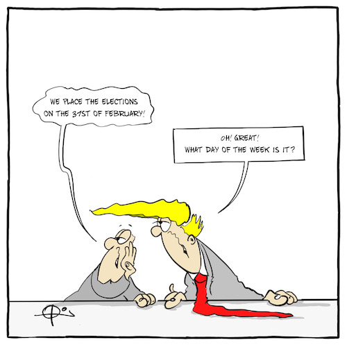 Cartoon: Day of the week (medium) by Marcus Gottfried tagged trump,election,president,biden,usa,us,time,trump,election,president,biden,usa,us,time