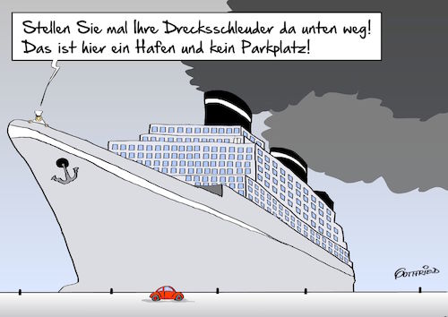 Cartoon: Drecksschleuder (medium) by Marcus Gottfried tagged abgas,vw,diesel,dieselgate,umwelt,stickoxyd,luftverschmutzung,kreuzfahrtschiff,ozeandampfer,wettbewerb,umweltsau,hafen,qualm,parkplatz,abgasmessung,volkswagen,freunde,marcus,gottfried,cartoon,karikatur,abgas,vw,diesel,dieselgate,umwelt,stickoxyd,luftverschmutzung,kreuzfahrtschiff,ozeandampfer,wettbewerb,umweltsau,hafen,qualm,parkplatz,abgasmessung,volkswagen,freunde,marcus,gottfried,cartoon,karikatur