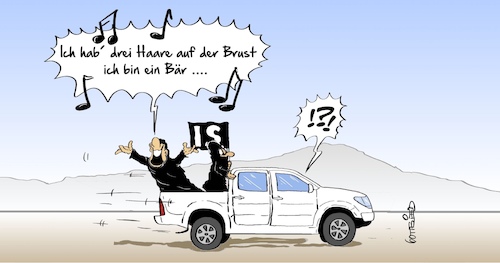 Cartoon: Drei Haare (medium) by Marcus Gottfried tagged is,isis,stelter,haare,bär,lied,karneval,faschin,fastnacht,kultur,is,isis,stelter,haare,bär,lied,karneval,faschin,fastnacht,kultur