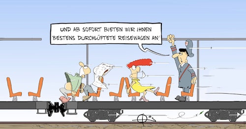 Cartoon: Durchlüftet (medium) by Marcus Gottfried tagged aerosol,bahn,eisenbahn,deutschebahn,corona,covid,frischluft,maske,maskenpflicht,aerosol,bahn,eisenbahn,deutschebahn,corona,covid,frischluft,maske,maskenpflicht