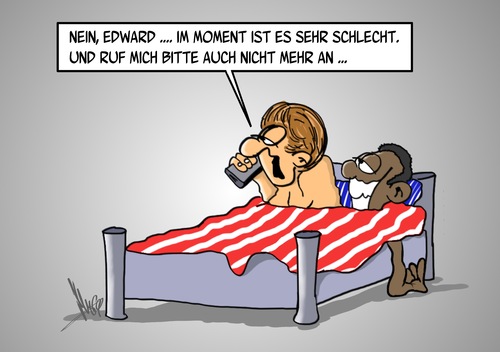 Cartoon: Edward ruft an (medium) by Marcus Gottfried tagged edward,snowden,nsa,usa,deutschland,amerika,agent,spion,landesverrat,bett,anruf,barack,obama,angela,merkel,marcus,gottfried,cartoon,karikatur,ablehnung,beziehung,asyl,bitte,geleit,verhältnis,prism,daten,datensicherung,abhören,edward,snowden,nsa,usa,deutschland,amerika,agent,spion,landesverrat,bett,anruf,barack,obama,angela,merkel,marcus,gottfried,cartoon,karikatur,ablehnung