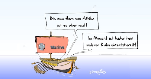 Cartoon: Einsatzbereit (medium) by Marcus Gottfried tagged marine,bundeswehr,kriegsschiffe,ausgemustert,einsatz,defekt,nachschub,von,der,leyen,galleri,boot,schiff,rudern,horn,afrika,marcus,gottfried,cartoon,karikatur,marine,bundeswehr,kriegsschiffe,ausgemustert,einsatz,defekt,nachschub,von,der,leyen,galleri,boot,schiff,rudern,horn,afrika,marcus,gottfried,cartoon,karikatur