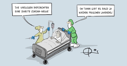 Cartoon: Frischer Lavendel (medium) by Marcus Gottfried tagged lavendel,krankenhaus,pflege,pflegekraft,wertschätzung,applaus,gewinn,lohn,anerkennung,corona,belastung,covid,krankenschwester,lavendel,krankenhaus,pflege,pflegekraft,wertschätzung,applaus,gewinn,lohn,anerkennung,corona,belastung,covid,krankenschwester