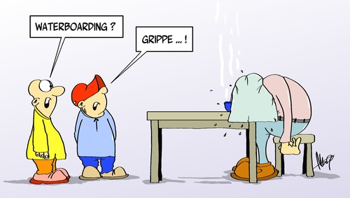 Cartoon: Grippe (medium) by Marcus Gottfried tagged waterboarding,folter,usa,gantanamo,soldat,geständnis,quälen,erpressen,erpressung,krankheit,krank,krieg,erkältung,grippe,schnupfen,inhalieren,inhalation,erkältungsbad,dampf,dampfbad,marcus,gottfried,cartoon,karikatur,handtuch,tisch,kinder,waterboarding,folter,usa,gantanamo,soldat,geständnis,quälen,erpressen,erpressung,krankheit,krank,krieg,erkältung,grippe,schnupfen,inhalieren,inhalation,erkältungsbad,dampf,dampfbad,marcus,gottfried,cartoon,karikatur,handtuch,tisch,kinder