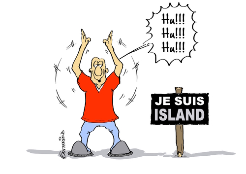 Cartoon: Je suis Island (medium) by Marcus Gottfried tagged island,england,fussball,europameisterschaft,fifa,europa,norden,achtelfinale,je,suis,charlie,iceland,hu,tanz,schlachtruf,freude,marcus,gottfried,cartoon,karikatur,island,england,fussball,europameisterschaft,fifa,europa,norden,achtelfinale,je,suis,charlie,iceland,hu,tanz,schlachtruf,freude,marcus,gottfried,cartoon,karikatur