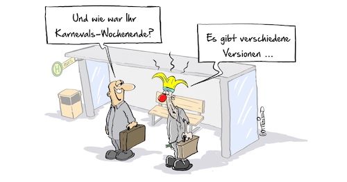 Cartoon: Karnevals-Wochenende (medium) by Marcus Gottfried tagged karneval,wochenende,feiern,kater,alkohol,nachwehen,karneval,wochenende,feiern,kater,alkohol,nachwehen