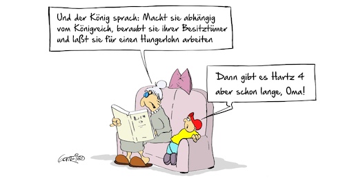 Cartoon: Königreich (medium) by Marcus Gottfried tagged hartz4,armut,deutschland,spahn,arm,einkommen,abhängig,geld,euro,altersarmut,marcus,gottfried,cartoon,karikatur,hartz4,armut,deutschland,spahn,arm,einkommen,abhängig,geld,euro,altersarmut,marcus,gottfried,cartoon,karikatur