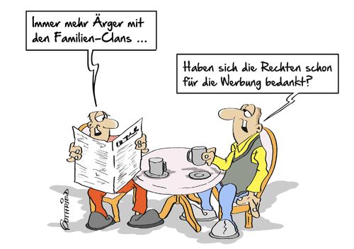 Cartoon: kostenlose Werbung (medium) by Marcus Gottfried tagged werbung,ausländer,clan,familienclan,patriarch,familie,gewalt,betrug,respekt,zivilisation,gesellschaft,gesellschaftsform,europa,deutschland,rechte,partei,afd,npd,nazi,danke,bedankt,applaus,sinn,freude,marcus,gottfried,cartoons,karikatur,werbung,ausländer,clan,familienclan,patriarch,familie,gewalt,betrug,respekt,zivilisation,gesellschaft,gesellschaftsform,europa,deutschland,rechte,partei,afd,npd,nazi,danke,bedankt,applaus,sinn,freude,marcus,gottfried,cartoons,karikatur