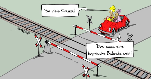 Cartoon: Kreuze (medium) by Marcus Gottfried tagged bayern,seehofer,söder,glaube,christ,kreuz,behörde,amt,marcus,gottfried,cartoon,karikatur,bayern,seehofer,söder,glaube,christ,kreuz,behörde,amt,marcus,gottfried,cartoon,karikatur