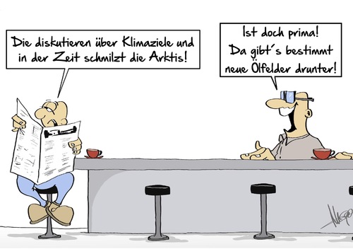 Cartoon: neue Ölfelder (medium) by Marcus Gottfried tagged diskussion,klima,klimaschutz,erderwärmung,treibhaus,co2,klimaziel,zeit,wettlauf,arktis,antarktis,eisschmelze,hochwasser,überschwemmung,prima,vorteil,energie,oel,öl,reserve,ölfelder,marcus,gottfried,cartoon,karikatur,diskussion,klima,klimaschutz,erderwärmung,treibhaus,co2,klimaziel,zeit,wettlauf,arktis,antarktis,eisschmelze,hochwasser,überschwemmung,prima,vorteil,energie,oel,öl,reserve,ölfelder,marcus,gottfried,cartoon,karikatur