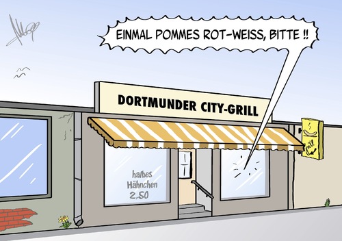 Pommes rot-weiß