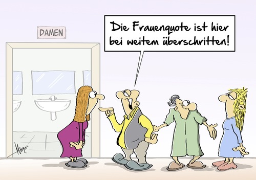 Cartoon: Quote (medium) by Marcus Gottfried tagged quote,frauenquote,berlin,toilette,frauenanteil,aufsichtsrat,damen,herren,gleichberechtigung,gesetz,marcus,gottfried,cartoon,karikatur,quote,frauenquote,berlin,toilette,frauenanteil,aufsichtsrat,damen,herren,gleichberechtigung,gesetz,marcus,gottfried,cartoon,karikatur