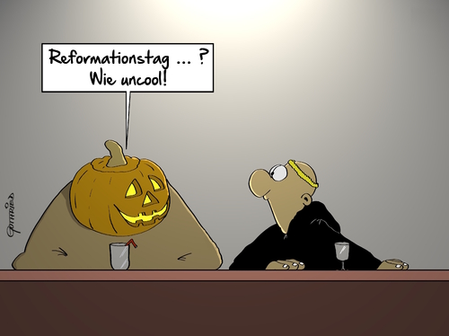 Cartoon: Reformationstag (medium) by Marcus Gottfried tagged halloween,kürbis,feiertag,kirche,reformationstag,cool,uncool,luther,glaube,bildung,freude,marcus,gottfried,cartoon,karikatur,halloween,kürbis,feiertag,kirche,reformationstag,cool,uncool,luther,glaube,bildung,freude,marcus,gottfried,cartoon,karikatur