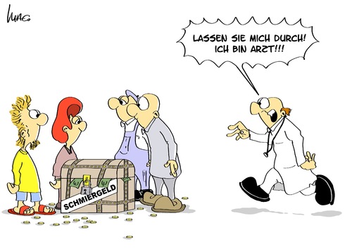 Cartoon: Schmiergeld (medium) by Marcus Gottfried tagged pharma,pharmaindustrie,arzt,dolktor,schmiergeld,bestechung,förderung,eile,besitz,gier,geld,euro,neutral,entscheidung,pharma,pharmaindustrie,arzt,dolktor,schmiergeld,bestechung,förderung,eile,besitz,gier,geld,euro,neutral,entscheidung