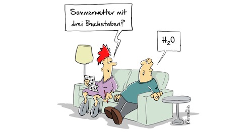 Cartoon: Sommerwetter (medium) by Marcus Gottfried tagged sommer,wetter,sommerwetter,regen,überschwemmung,hochwasser,temperaturen,kreuzworträtsel,wasser,gewitter,sturm,verregnet,freude,marcus,gottfried,cartoon,karikatur,sommer,wetter,sommerwetter,regen,überschwemmung,hochwasser,temperaturen,kreuzworträtsel,wasser,gewitter,sturm,verregnet,freude,marcus,gottfried,cartoon,karikatur