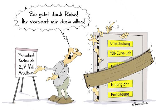 Cartoon: Statistik (medium) by Marcus Gottfried tagged arbeitslosigkeit,arbeitslos,arbeit,erwerb,statistik,bundesamt,arbeitsamt,zahlen,vertuschen,schönen,wahlkampf,freude,marcus,gottfried,cartoon,karikatur,arbeitslosigkeit,arbeitslos,arbeit,erwerb,statistik,bundesamt,arbeitsamt,zahlen,vertuschen,schönen,wahlkampf,freude,marcus,gottfried,cartoon,karikatur