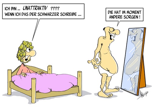 Cartoon: unattraktiv (medium) by Marcus Gottfried tagged unattraktiv,frau,mann,ehepaar,ehe,schlafzimmer,alice,schwarzer,spiegel,sorgen,finanzen,steuerhinterziehung,steuern,finanzamt,behörde,strafe,nachzahlung,marcus,gottfried,cartoon,karikatur,anziehung,bett,meinung,emanzipation,moral,moralapostel,unattraktiv,frau,mann,ehepaar,ehe,schlafzimmer,alice,schwarzer,spiegel,sorgen,finanzen,steuerhinterziehung,steuern,finanzamt,behörde,strafe,nachzahlung,marcus,gottfried,cartoon,karikatur,anziehung,bett,meinung,emanzipation,moral,moralapostel