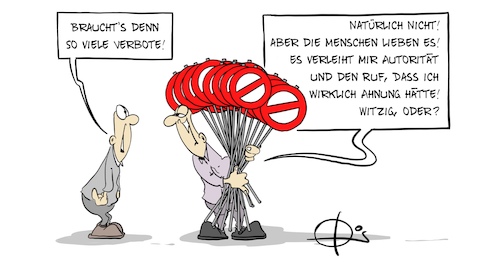 Cartoon: Verbote2 (medium) by Marcus Gottfried tagged corona,covid,verbot,pflicht,autoritäten,wissen,plan,corona,covid,verbot,pflicht,autoritäten,wissen,plan