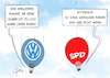 Cartoon: 20260312-VWSPDAbsturz (small) by Marcus Gottfried tagged vw,volkswagen,abbau,entlassungen,spd,absturz,genossen,wahl