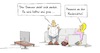 Cartoon: Passend (small) by Marcus Gottfried tagged sommer,temperatur,sonne,wärme,kälte,trump,kim,korea,nordkorea,usa,atom,krieg,drohung,rakete,guam,feinde,freunde,marcus,gottfried,cartoon,karikatur