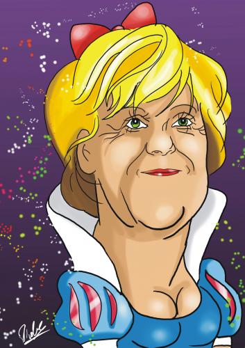 Cartoon: Angela Merkel (medium) by Nicoleta Ionescu tagged angela,merkel
