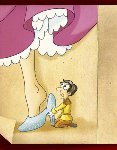 Cartoon: Divorce (medium) by Nicoleta Ionescu tagged cinderella,divorce,couple