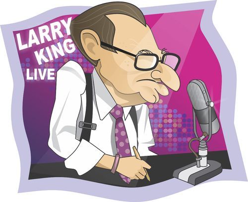 Cartoon: Larry King (medium) by Nicoleta Ionescu tagged larry,king