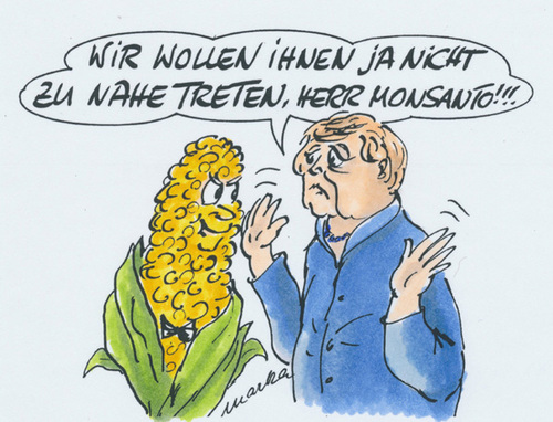 Cartoon: Herr Monsanto (medium) by marka tagged genmais,wirtschaftslobby,umwelt