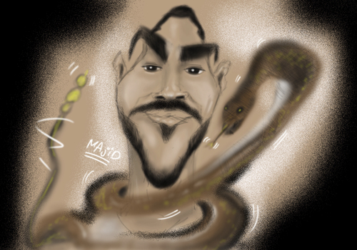 Cartoon: snake man (medium) by Majid Atta tagged majid,atta