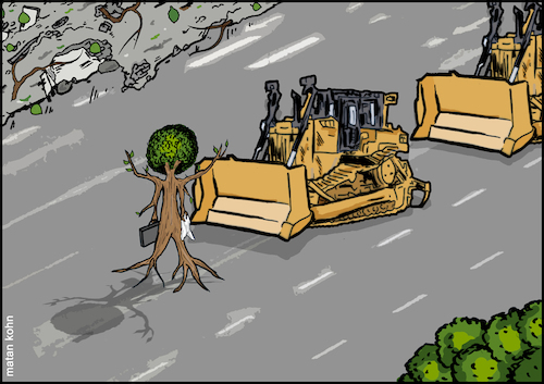 Cartoon: Stop deforestation (medium) by matan_kohn tagged deforestation,climate,change,global,warming,earth,day,enviroment,nature,planet,environmental,save,the,mother