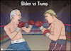 Cartoon: Joe Biden vs Donald Trump (small) by matan_kohn tagged joe,biden,donald,trump,battle,run,fight,coronavirus,boxing,presidency,election,2020,usa,america,politics,elections,washington,dc,democraty,repoblicans,presifent