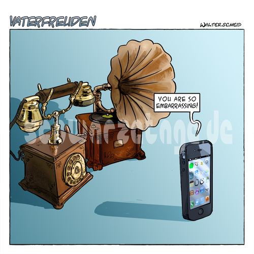Cartoon: embarrassing (medium) by Thomas Martin tagged phone,iphone,telephone,smartphone,cell