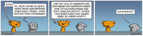 Cartoon: Erdenbürger (medium) by Thomas Martin tagged stuttgart21,bahnhof,kopfbahnhof,bahn,deutschebahn